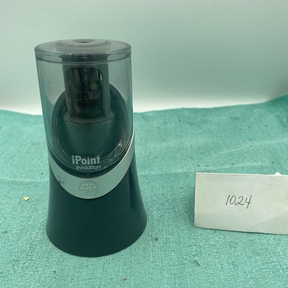 Westcott iPoint Evolution Electric Red Silver Pencil Sharpener Battery Operated